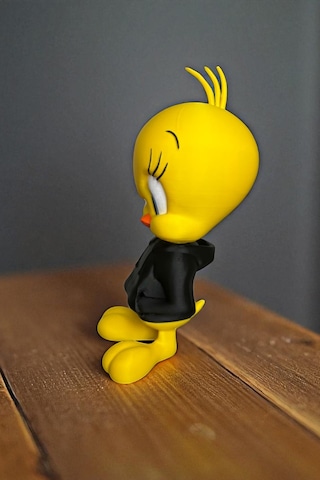 21 Cm 3d Baskı Tweety Figürü, Looney Tunes Figür, Çizgi Film Figürü Tweety