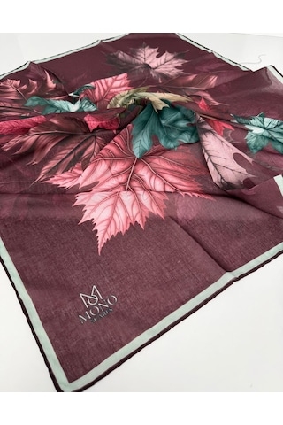 Mono Scarfs Soft Pamuk Eşarp-90 X 90 -06109 Bordo