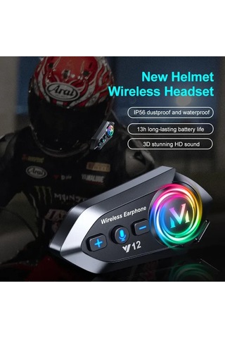 Reedark Motosiklet Kaskı Bluetooth Konuşur Y12: Bt5.4, Hd Ses, Fm Radyo, Otomatik Arama Cevabı, 13 Saat Kullanim Süresi