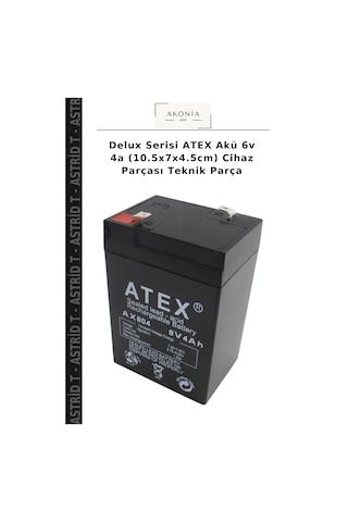 Delux Serisi Atex Akü 6v 4a 10.5x7x4.5cm Cihaz Parçası Teknik Parça