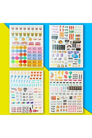 My Dıy Sticker Book 24 17 Cm 16 Sayfa Özel Tasarım Rengarenk Sticker Kitabı Çok Renkli