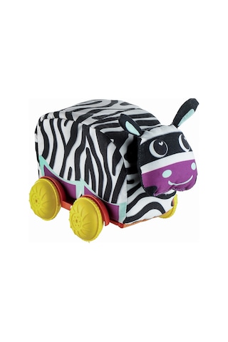 Molie Peluş Zebra Bebek Oyuncağı Araba
