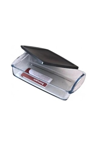 Paşabahçe 59864 Siyah Kapaklı Dikdörtgen Borcam Fırın Tepsisi Siyah