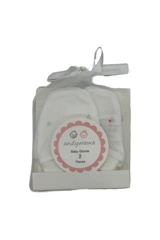 Andywawa Erkek Kız Bebek Eldiven Mint Yeni Doğan 2'li Eldiven Ac23782 Bej