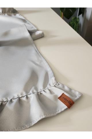 Cemre Saten 2-kenar Fırfırlı Vintage Runner Örtü Camel 40x110