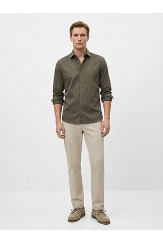 Xint Haki Pamuk Dokulu Slim Fit Gömlek 700996
