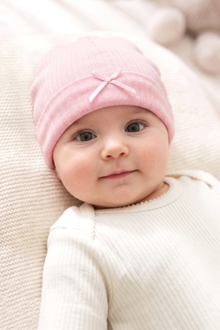 Just Inner Kız Bebek 2'li Pamuk Bere Düz Renk Dokulu Esnek Ve Konforlu 682501 Pembe