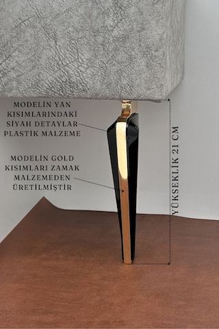 Wings Gold Siyah Mobilya Koltuk Ayağı Chester Komidin Tv Ünitesi Vestiyer Ayağı 21 Cm 8 Adet