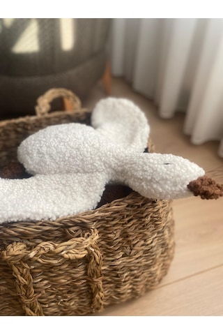 Suvoltastore Teddy Peluş Ördek Uyku Arkadaşı Beyaz Beyaz