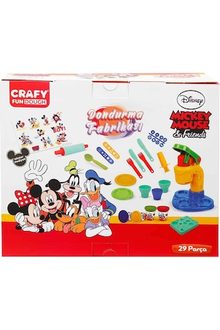 Mickey Mouse Dondurma Fabrikası Oyun Hamuru Seti 200 G 29 Parça Çok Renkli