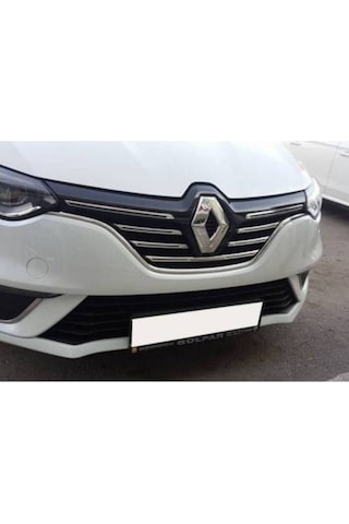 Renault Megane 4 Uyumlu 2016-2020 Krom Ön Panjur 5 Parça Paslanmaz Çelik