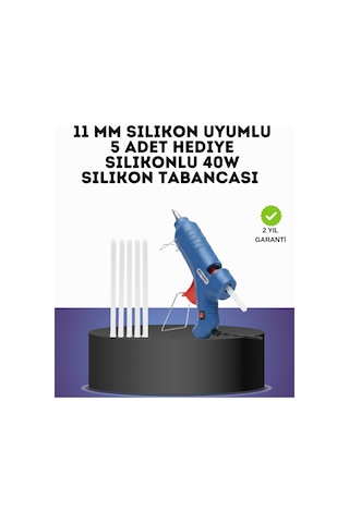 40w Sıcak Silikon Tabancası 5 Silikon Hediyeli Dayanıklı Tasarım