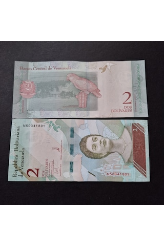 Escoines Koleksiyon 3996368f6b863e7679 2018 Venezuela 2 Bolivar Çil Kağıt Para