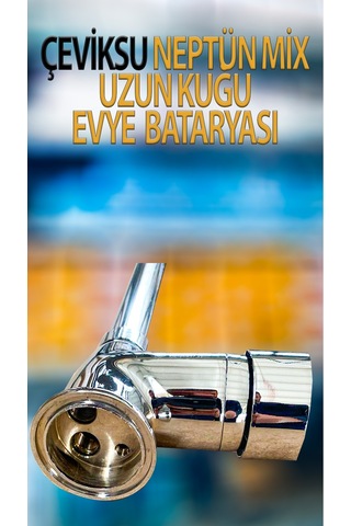 Neptün Mix Uzun Kuğu Model Evye Bataryası Krom