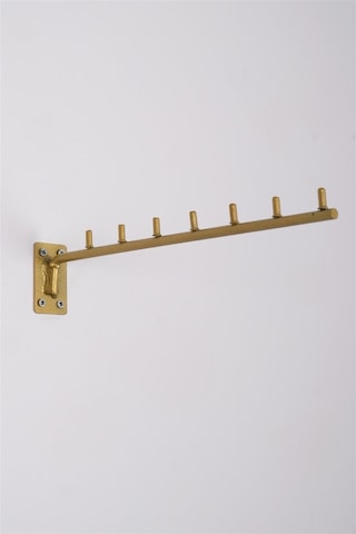 Duvara Monte Düz Gold 8'lik Telden Tekstil Askısı Baston Renkli