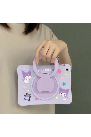 Apple iPad 11 A16 11 İnç / 10. Nesil 10.9inç Uyumlu Askılı Karakterli Standlı Cute Dolls Çocuk Kılıfı Kılıf