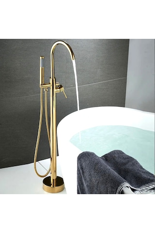 Fause Ayaklı Yerden Küvet Bataryası Adonis Altın Gold Kkb105-G Altın