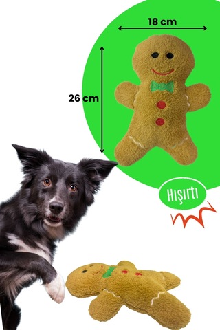 Havhav Yılbaşı Kurabiyesi Peluş Köpek Oyuncağı