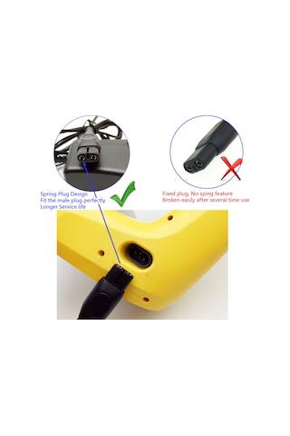 Shineyee Karcher Penceresi Süpürgesi İçin Değiştirme Şarj Cihazı - Wv50/wv60/wv70/wv75 Uyumlu - Dc 5.5v 0.6a - Siyah - Avrupa Standardı