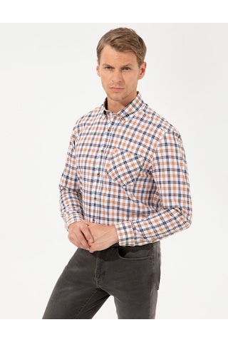 Pierre Cardin Erkek Turuncu Gömlek Desenli 50249749-vr051 Turuncu