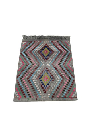 Kilim Antik El Dokuma Çumra Yörük Pamuklu Yün Kilimi 0151 - Yeni - Çok Renkli