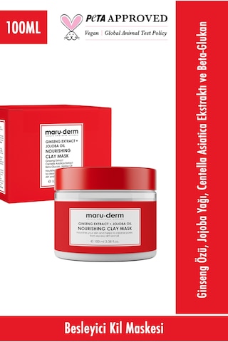 Maruderm Ginseng Özü + Jojoba Yağı Besleyici Kil Maskesi 100 ML