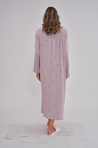 Mecit 6152 Lila Kadın %100 Pamuk Büyük Beden Gecelik Lila