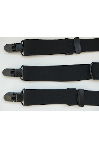 Siyah Pantolon Askısı 3 Cm Genişliğinde Siyah