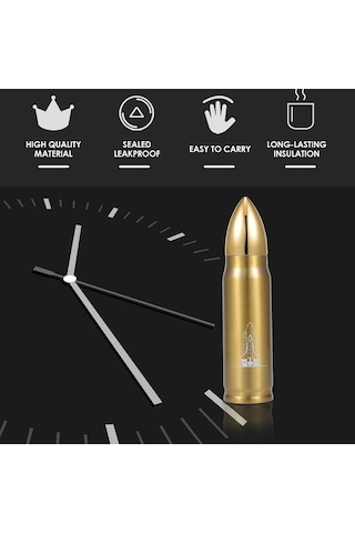 Ulzyvf Paslanmaz Çelik 500ml Termos Matara - Altın Sıcak Soğuk Koruma, Seyahat Ve Spor İçin Altın