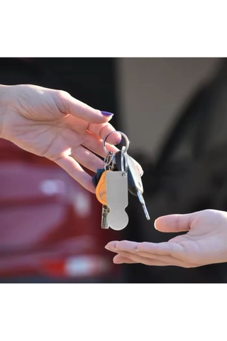 Gümüş Metal Jeton Anahtarlık