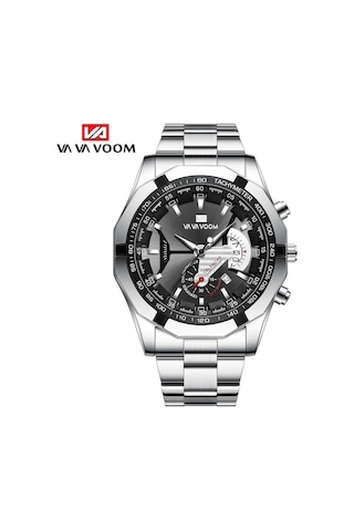 Gümüş Va Va Voom Üst Marka Lüks İzle Moda Rahat Askeri Kuvars Spor Kol Saati Tam Çelik Su Ge Saat Relogio Erkek Kol Saati 57979096