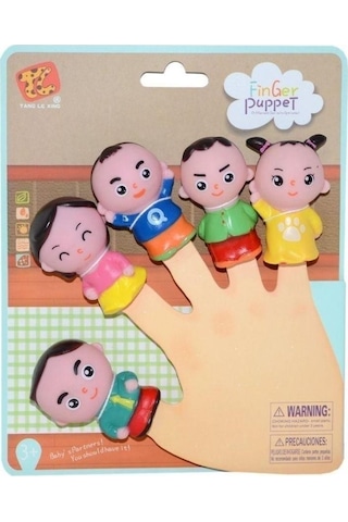 Finger Puppet Kızlar Parmak Kukla Seti 5 Figürlü Oyuncak Parmak Kukla Çok Renkli