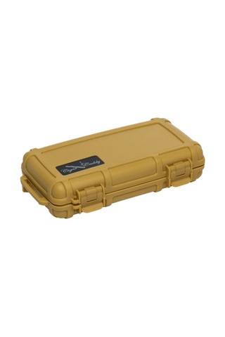 Cigar Caddy 5 Tan Travel Humidor Puro Kutusu