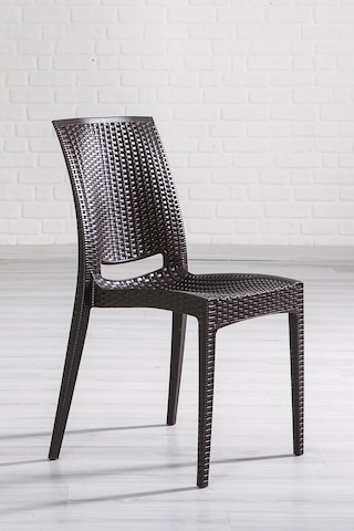 Rattan Large Kahve Masa Takımı Bahçe&balkon 1 Masa + 6 Sandalye Kahverengi