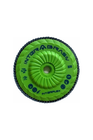 Flap Mermer Granit Cam Sc421X Ø115 Yeşil M14 Mermer Zımparası