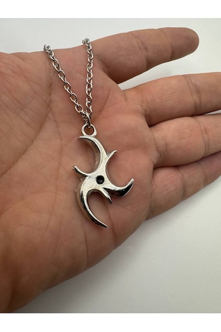 Naruto Ninja Star Yıldız Kolye 60 Cm Zincirli Zamak Kaplama Unisex Anime Takı Çok renkli