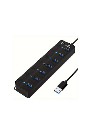 Xuweiwei 7 Portlu Usb Genişletici Macbook Dizüstü Bilgisayar Surface Pro Ps4 Flash Sürücü Harici Disk İçin Usb Hub 3 0 7 Port Splitter