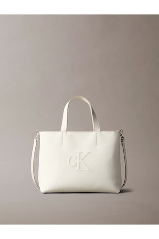Calvin Klein Jeans Sculpted Mını Ew Tote Kadın Beyaz Çanta Lv04k3111g-fup Beyaz