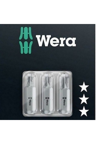 Wera 855/1 Z Pozidriv Bits 25mm Pz1-3 Set 05073311001