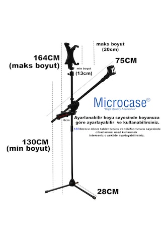 7in1 Set Mikrofontablet Ve Telefon Tutuculu Mikrofon Stand Al4533