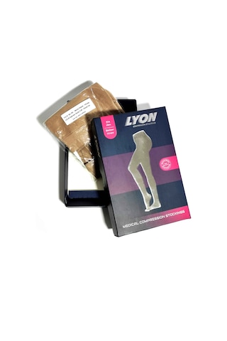 Lyon Diz Altı Orta Basınçlı Varis Çorabı Ten Rengi