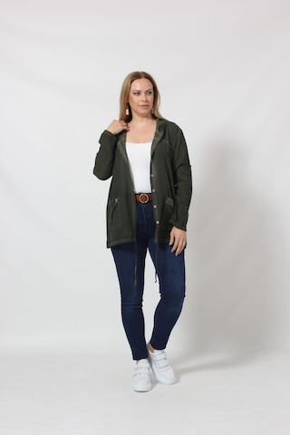 Moda Berray B027h Cebi Pullu Kapüşonlu Gömlek Haki 001