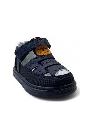 420 Erkek Bebek Deri Yazlık İlk Adım Ayakkabısı Lacivert