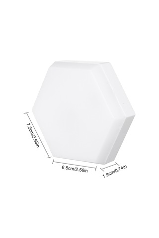 Rgb Led Renk Değiştiren Altıgen Dolap Işığı Beyaz 6 Adet Beyaz