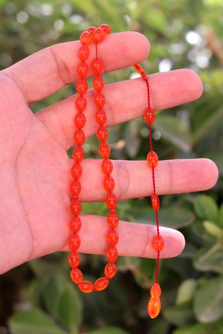 Hareli Turuncu Arpa Kesim Özel Sistem Ateş Kehribar Tesbih 201024763