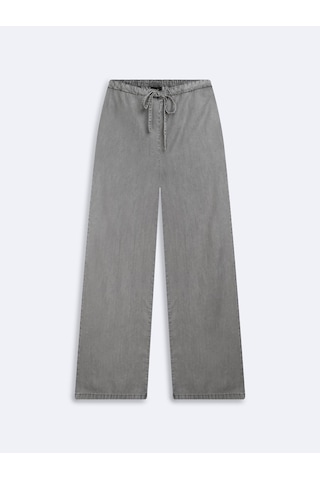 LTB Ivana Relaxed Fit Beli Lastikli Gri Jean Pantolon
