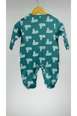 Civcivli Pamuklu Uzun Kollu Çıtçıtlı Bebek Tulum 001