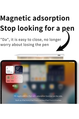Springsun İpad Uyumlu İçin Manyetik Şarj + Type-c Desteği 2. Nesil 5d Eğim Basıncı Algılama Kapasitif Dokunmatik Kalem