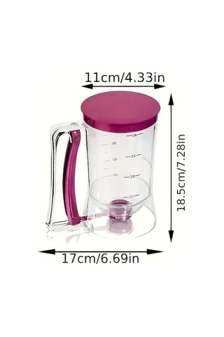 Willowhaven Mor El Kremalı Hamur Ayırıcı Pastacı Funnel Ölçekli Mutfak Aleti