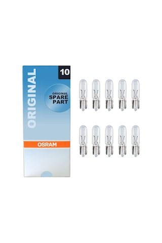 Osram 2721 12V T5 1.2W Dipsiz Gösterge Ampulü 10 Adet